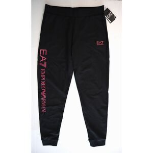 EA7 Emporio Armani Women's Sz XL Black Fundamental Shorty Jogger Pants